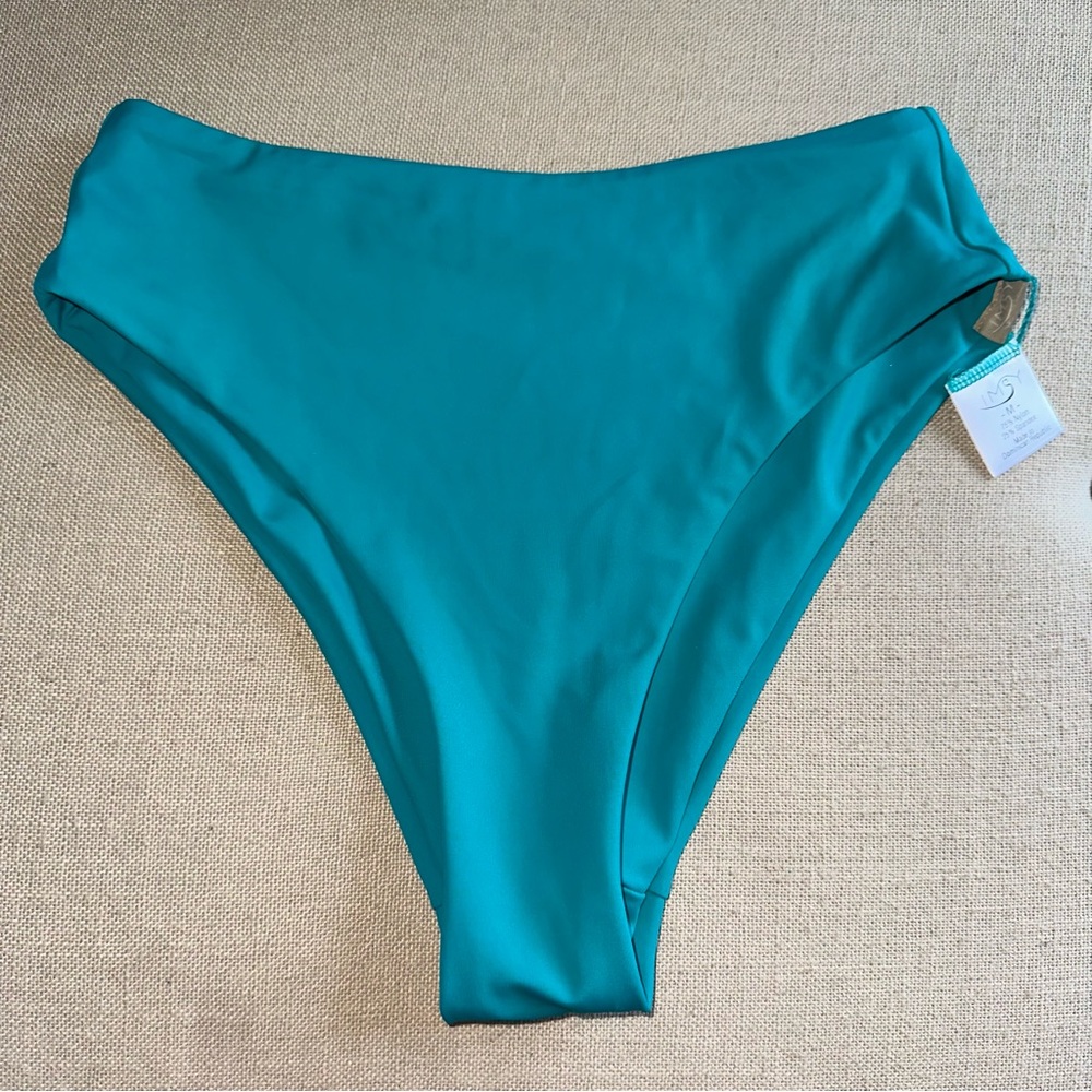 🟣4/$20 New Imsy Swim Bottom Bikini Dark Aquamarine M Reversible